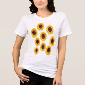 Sonnenblumen-Design Tri-Blend Shirt (Vorderseite)