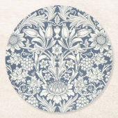 Sonnenblumen Design (von William Morris) Paper Unt Runder Pappuntersetzer (Vorderseite)