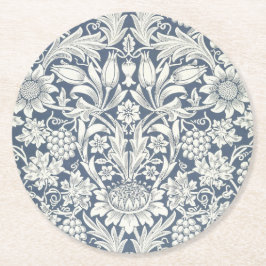 Sonnenblumen Design (von William Morris) Paper Unt Runder Pappuntersetzer