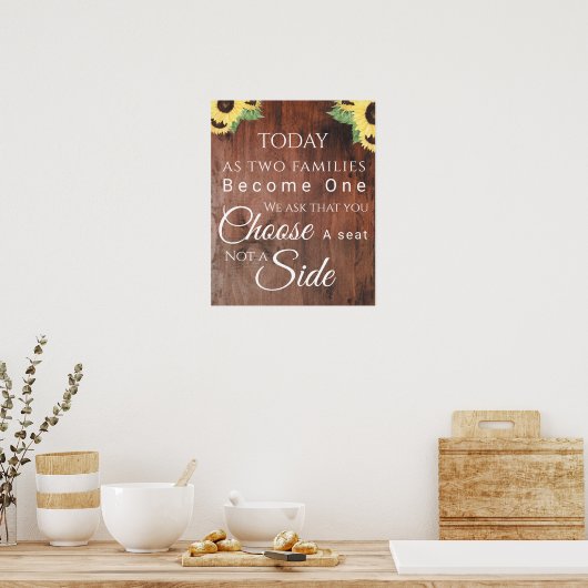 Sonnenblumen Design wählen Sie einen Sitz nicht ei Poster (Küche)