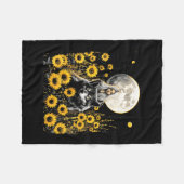Sonnenblumen-Designerin Damen  Fleecedecke (Vorderseite (Horizontal))