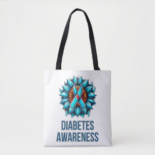 Sonnenblumen Diabetes-Bewusstsein Unterstützung Bl Tasche