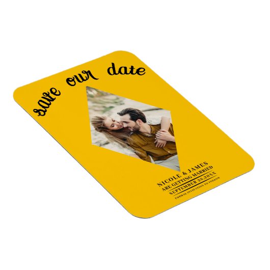 Sonnenblumen Diamond Foto Hochzeit speichern das D Magnet (Rechte Seite)