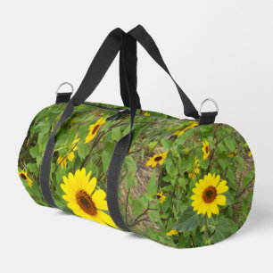 Sonnenblumen, die im Wind wehen,  Duffle Bag