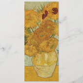 Sonnenblumen Die nackte Speisekarte für Hochzeiten Menükarte (Rückseite)