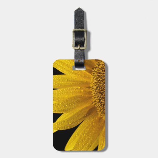 Sonnenblumen, die oben den Sun. tränken Gepäckanhänger (Vorderseite vertikal)