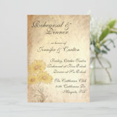 Sonnenblumen, die Proben-Abendessen-Einladung Einladung (Stehend Vorderseite)