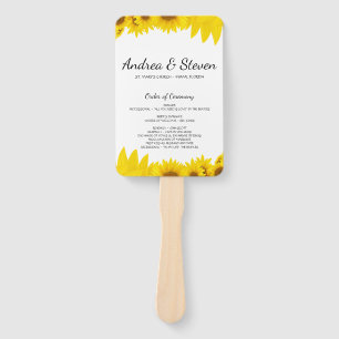 Sonnenblumen, die Programm-Fan Wedding sind. Fächer