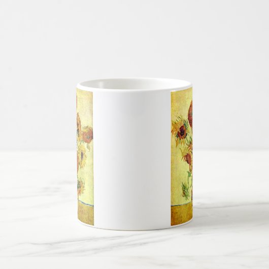 Sonnenblumen, die Van Gogh malen Kaffeetasse (Mittel)