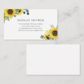 Sonnenblumen-Display Babyduschkarte Begleitkarte (Vorne/Hinten)