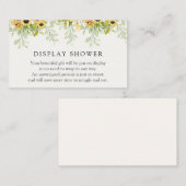 Sonnenblumen Display Duschenschließkarte Begleitkarte (Vorne/Hinten)