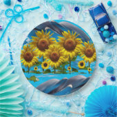 Sonnenblumen Dolphines Papier Teller (Party)