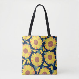 Sonnenblumen-Doodles Tasche