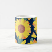 Sonnenblumen-Doodles Verwandlungstasse (Mittel)