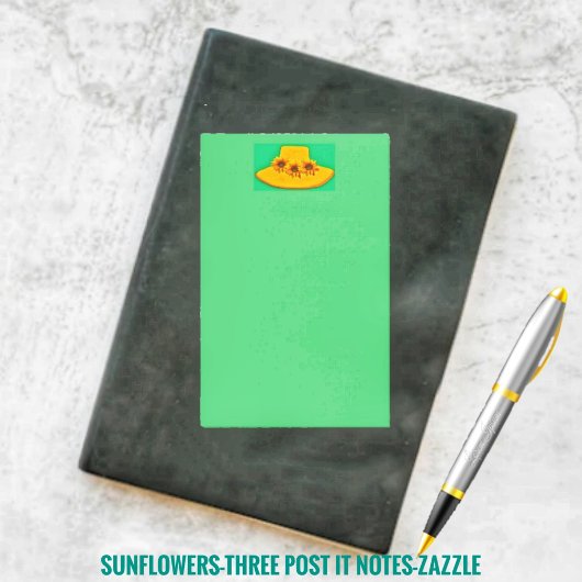 Sonnenblumen Drei Post-it Klebezettel