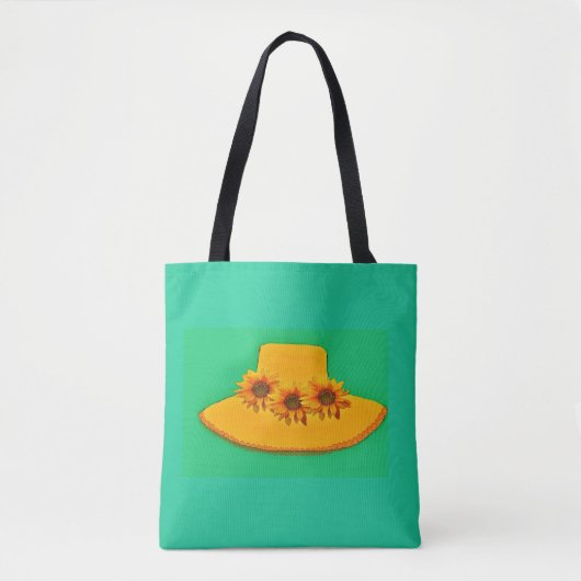 Sonnenblumen-Drei-Tote-Tasche Tasche (Vorderseite)
