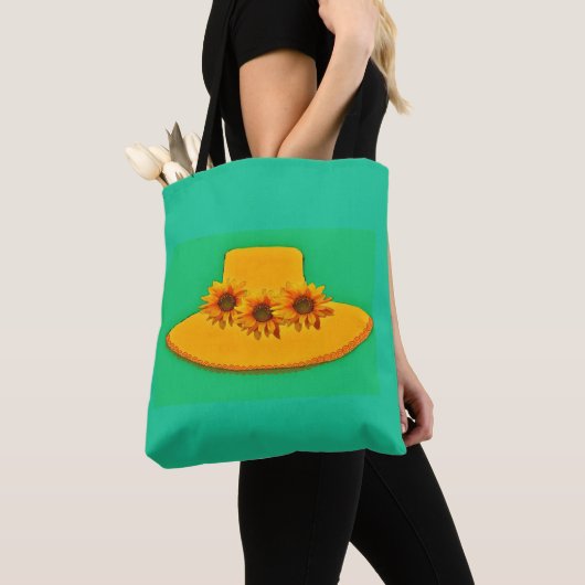 Sonnenblumen-Drei-Tote-Tasche Tasche (Von Nahem)