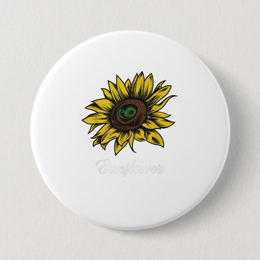 Sonnenblumen drucken Großes Sommergeschenk für Son Button (Vorderseite)