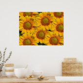 Sonnenblumen drucken poster (Küche)