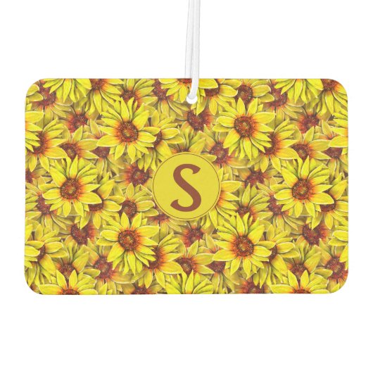 Sonnenblumen-Duftbaum Autolufterfrischer (Rückseite)