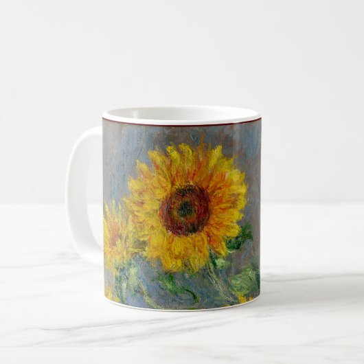 Sonnenblumen durch Claude Monet Kaffeetasse (Vorderseite Links)