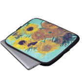 Sonnenblumen durch Vincent van Gogh Laptopschutzhülle (Vorne Knopf)