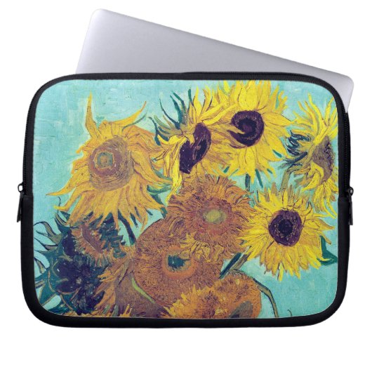 Sonnenblumen durch Vincent van Gogh Laptopschutzhülle (Vorderseite)