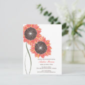 Sonnenblumen Dusche/Party Einladung (Stehend Vorderseite)