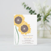 Sonnenblumen Dusche/Party Einladung (Stehend Vorderseite)