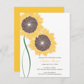 Sonnenblumen Dusche/Party Einladung (Vorne/Hinten)