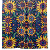 Sonnenblumen Duschvorhang (Vorderseite)