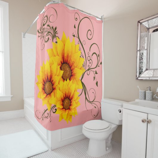 Sonnenblumen Duschvorhang (Beispiel)