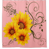 Sonnenblumen Duschvorhang (Vorderseite)