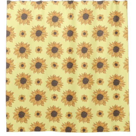 Sonnenblumen Duschvorhang (Vorderseite)
