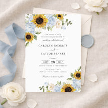 Sonnenblumen Dusty Blue Blumen Grüne Hochzeit