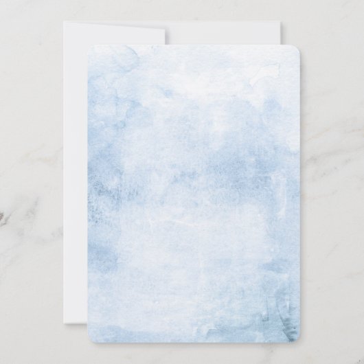 Sonnenblumen Dusty Blue Floral Engagement Party Einladung (Rückseite)