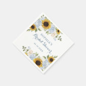 Sonnenblumen Dusty Blume Grüne Personalisiert Serviette (Ecke)