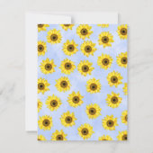 Sonnenblumen, dutzende blaue Rose Hochzeit speiche Einladung (Rückseite)