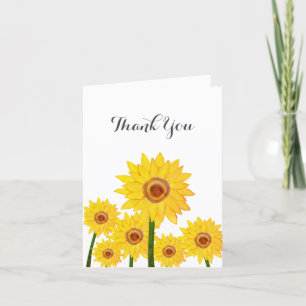 Sonnenblumen Echtes Handzeichnungs-Dankeschön-Kart Dankeskarte