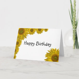 Sonnenblumen Edge Happy Birthday Karte