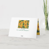 Sonnenblumen Eheschließungskarte Karte (Rückseite)