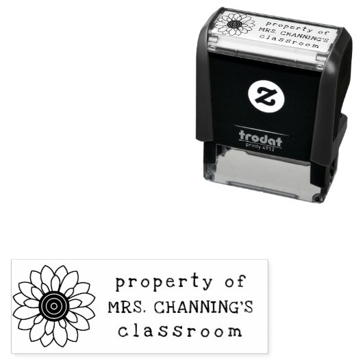 Sonnenblumen-Eigenschaft des Lehrers Permastempel (Beispiel)