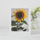 Sonnenblumen einfache Karte für handgeschriebene (Stehend Vorderseite)