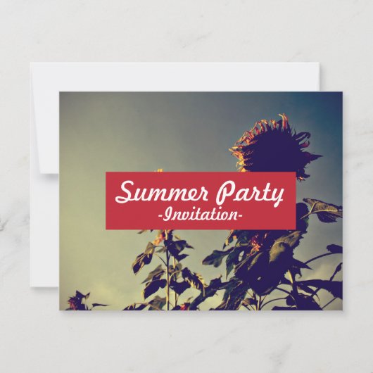 Sonnenblumen Einladung (Vorderseite)