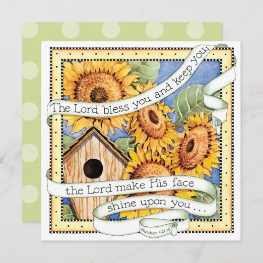 Sonnenblumen - Einladung (Vorne/Hinten)