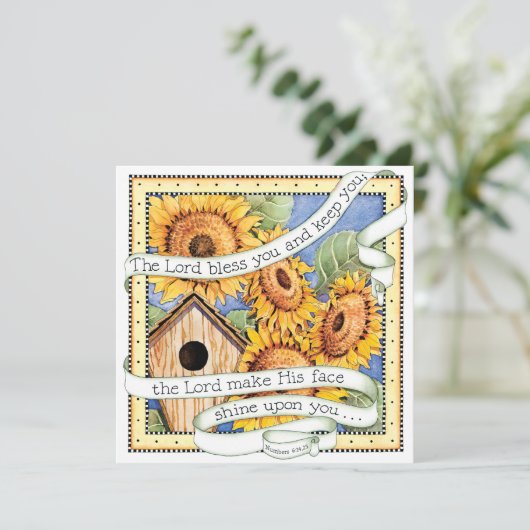 Sonnenblumen - Einladung (Stehend Vorderseite)