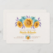 Sonnenblumen Einladung (Vorne/Hinten)