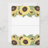 Sonnenblumen Einladung (Rückseite)