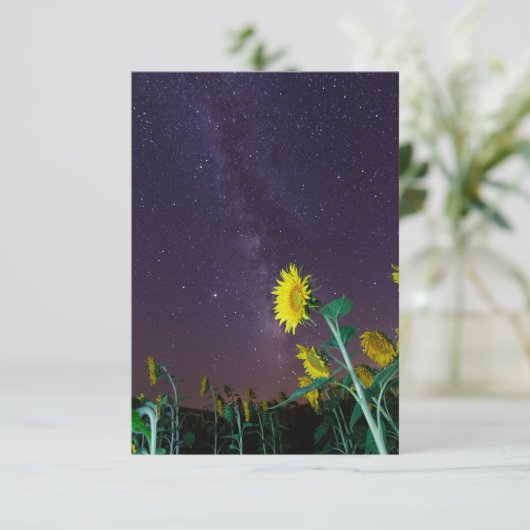 Sonnenblumen Einladung (Stehend Vorderseite)