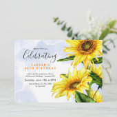 Sonnenblumen Einladung (Stehend Vorderseite)